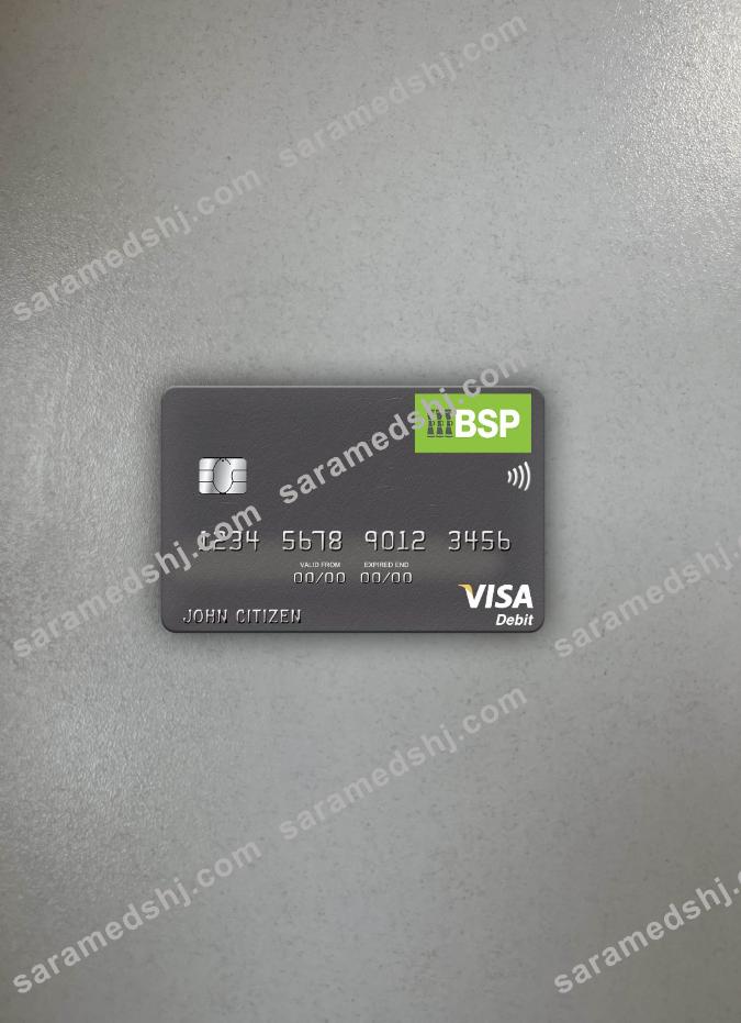 Fiji Bank of South Pacific visa debit card photolook front